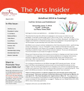 March 2014 Arts Insider 1