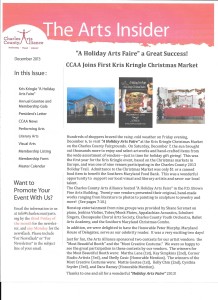 December 2013 Arts Insider Cover